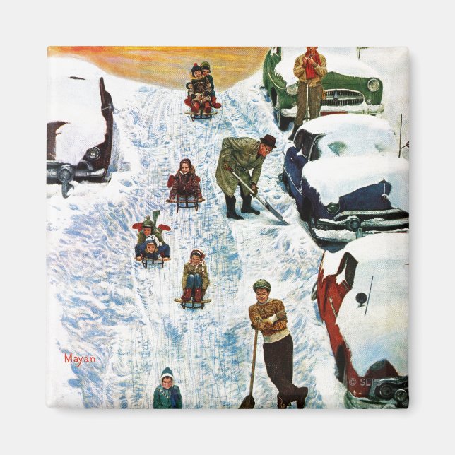 Sledding and Digging Out Magnet (Front)