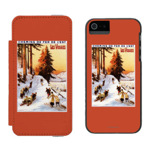 Sledding and Skiing at Vosges Poster Incipio Watson™ iPhone 5 Wallet Case