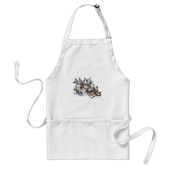 Sledding Dalmatian Pups Standard Apron (Front)