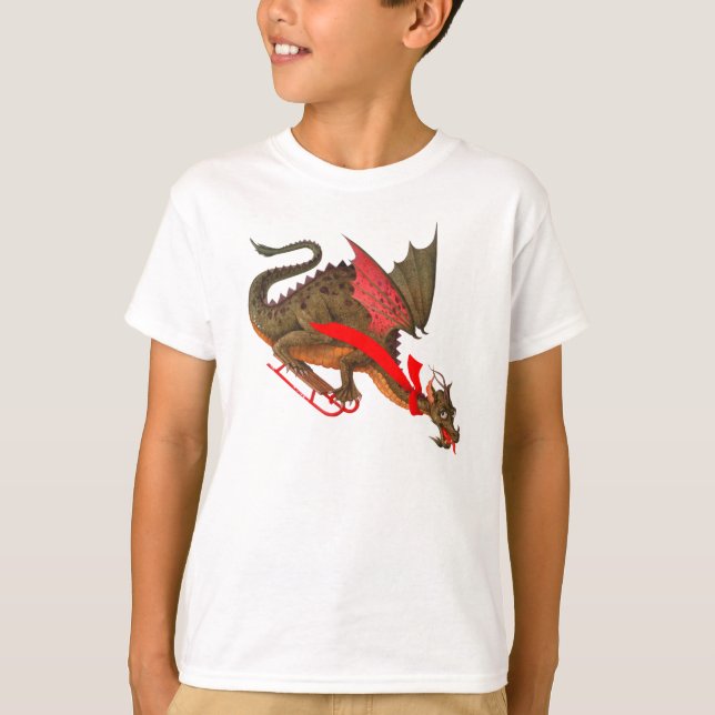Sledding Dragon T-Shirt (Front)