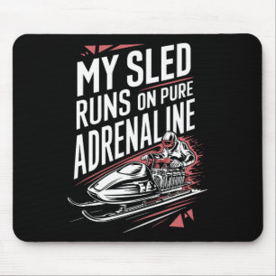 Sledding Snow Sled Winter Sport Winter Outdood Act Mouse Pad