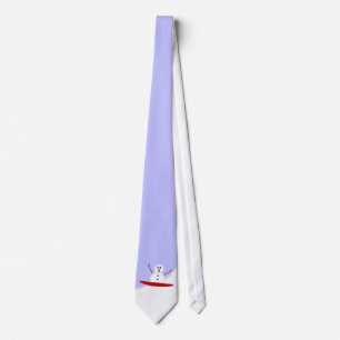 Sledding Snowman Tie