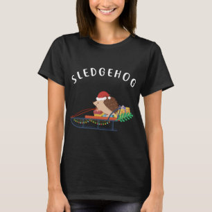 Sledgehog, Funny Cute Animal Hedgehog Christmas T-Shirt