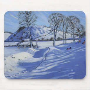 Sledging Derbyshire Peak District 2012 Mouse Pad