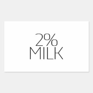 Sleek 2% Milk Rectangular Sticker