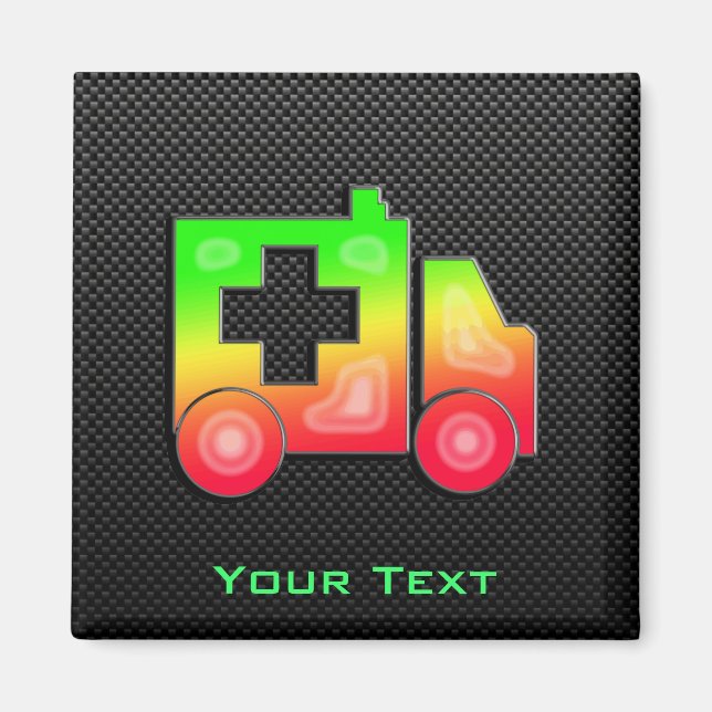 Sleek Ambulance Magnet (Front)