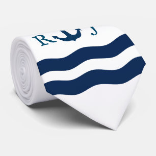 Sleek Anchor Nautical Custom Tie