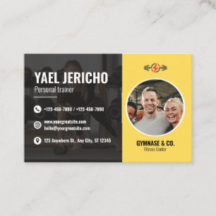 Sleek and Modern Personal Trainer Business Card