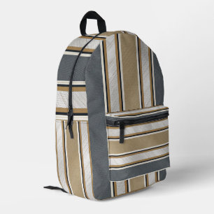 Sleek and Modern Stripe Pattern Printed Backpack
