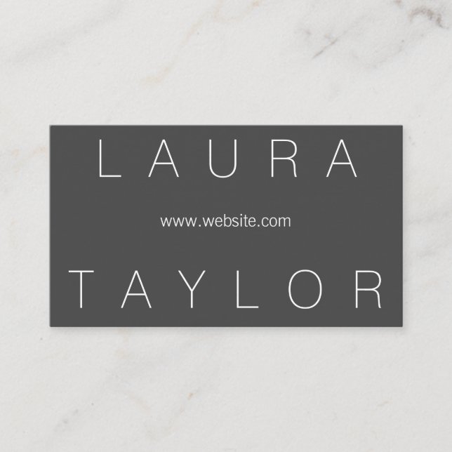 Sleek and Sophisticated Grey Business Card (Front)
