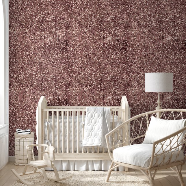 Sleek and Stylish Chic Rose Gold Glitter Patterns Wallpaper (Kids)