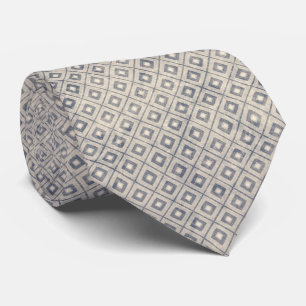 sleek and stylish cream and blue diamonds tie