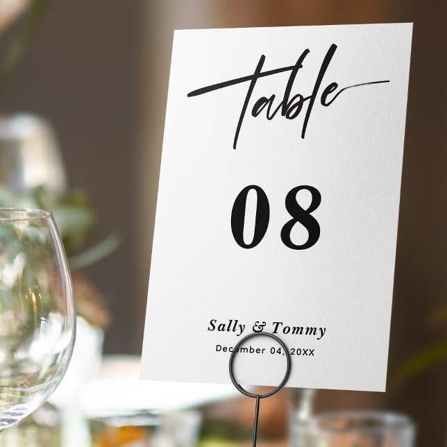 Sleek and Stylish: The Ultimate Modern Wedding Table Number (Creator Uploaded)