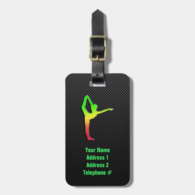 Sleek Ballet Luggage Tag (Front Vertical)