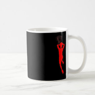 Sleek Basketball Silhouette With Neon Edge Coffee Mug