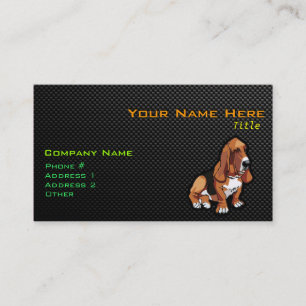 Sleek Basset Hound Business Card
