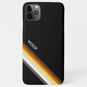 Sleek Bear Pride Flag WOOF iPhone 11 Pro Max Case