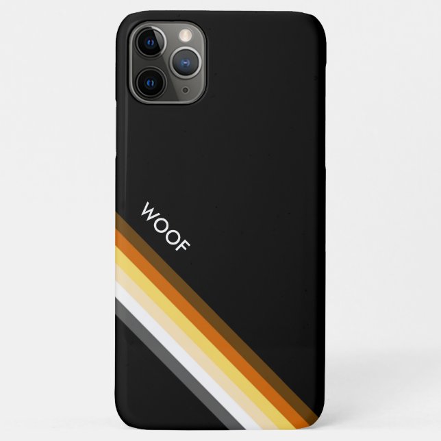Sleek Bear Pride Flag WOOF Case-Mate iPhone Case (Back)