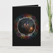 Sleek Black American Flag Fireworks 4th of July