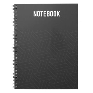 Sleek Black Elegance Spiral Notebook