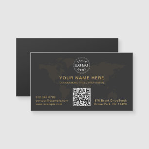 Sleek Black Gold Magnetic Card Personalised for U