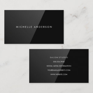 Sleek Black High Gloss Business Card
