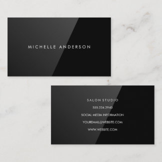 Sleek Black High Gloss Business Card