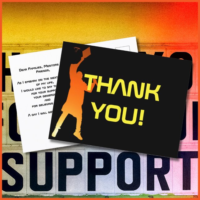 Sleek Black Modern Tech Graduation Postcard (Creator Uploaded)