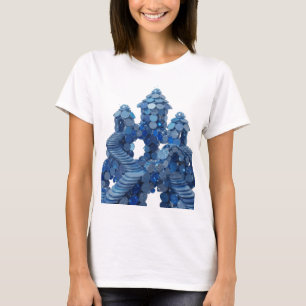 Sleek Blue BLUE CASTLE Graphic Design T-Shirt