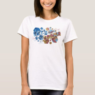 Sleek Blue LET'S DREAM Wearable Art T-Shirt