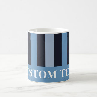 Sleek Blue Striped Coffee Mug