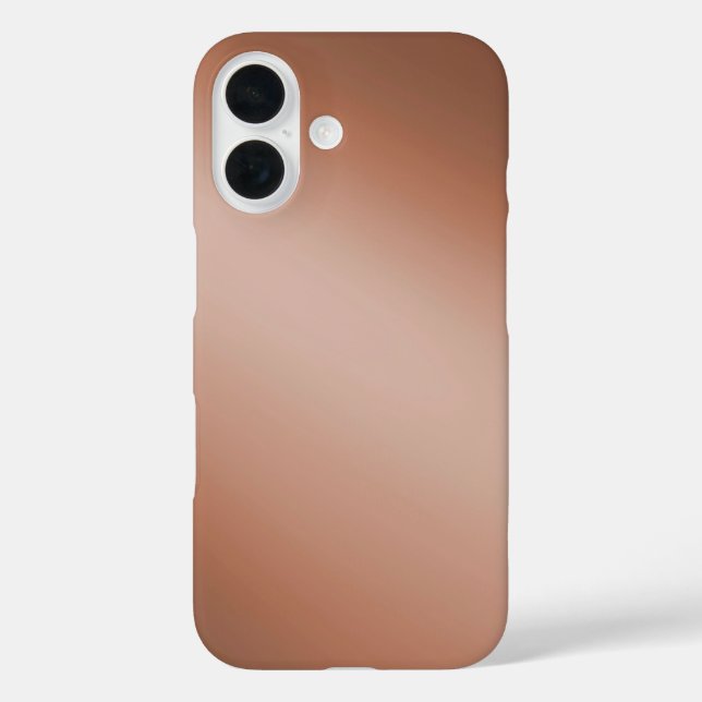 Sleek brown Ombre – iPhone 16 Case (Back)