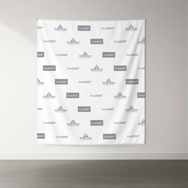 Sleek Business Logo Step and Repeat Event Backdrop Tapestry (Creator Uploaded)