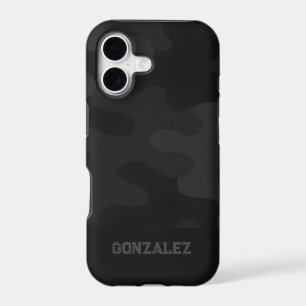 Sleek Camo Deep Black Dark Charcoal Customisable