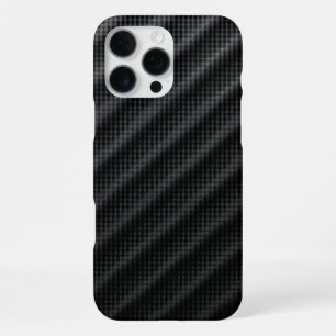 Sleek Carbon Fibre Texture, Modern Design iPhone 16 Pro Max Case