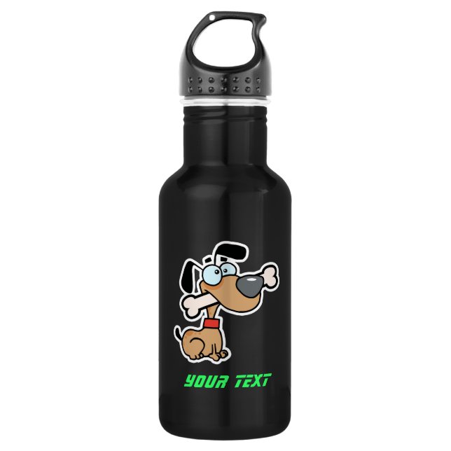 Sleek Cartoon Dog 532 Ml Water Bottle (Front)