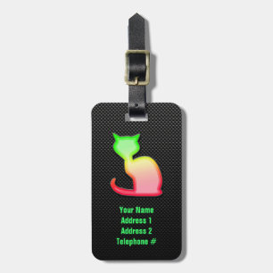 Sleek Cat Luggage Tag