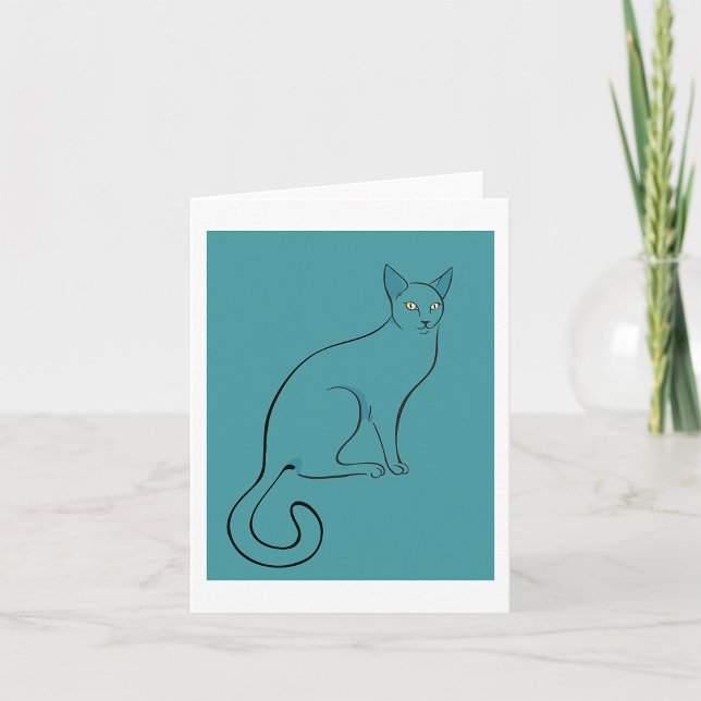 Sleek Cat Sketch Card (Creator Uploaded)