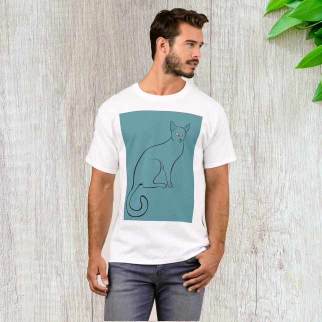 Sleek Cat Sketch T-Shirt (Creator Uploaded)