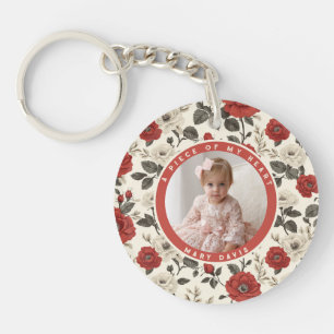 Sleek Christmas Gifts For Wife Photo Rose Flower Key Ring