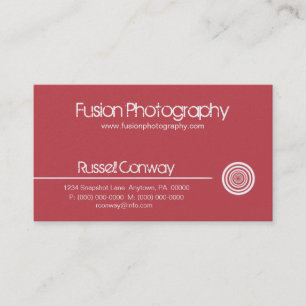Sleek Circle Business Card, Pink Card