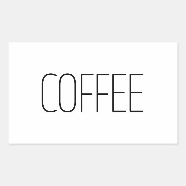 Sleek Coffee Rectangular Sticker (Front)
