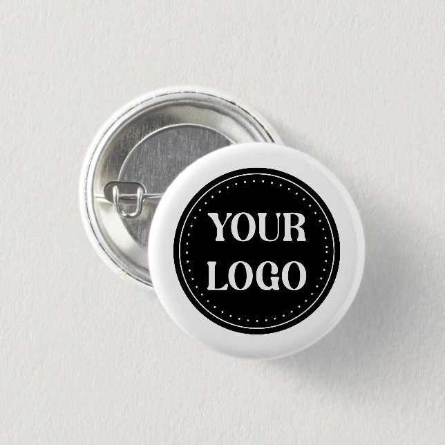 Sleek, contemporary, polished,& customisable 3 cm round badge (Front & Back)