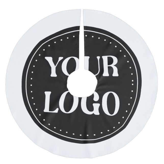 Sleek, contemporary, polished,& customisable brushed polyester tree skirt (Front)