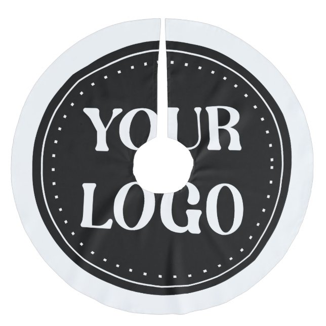 Sleek, contemporary, polished,& customisable brushed polyester tree skirt (Front)