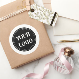 Sleek, contemporary, polished,& customisable classic round sticker
