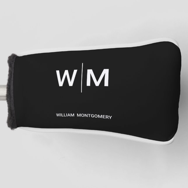 Sleek, contemporary, polished, & customisable. golf head cover (Front)