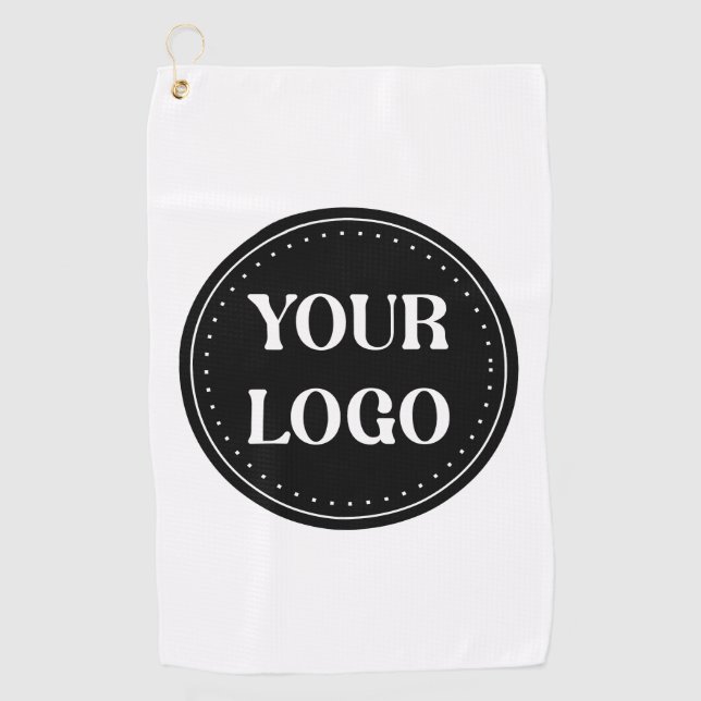 Sleek, contemporary, polished,& customisable golf towel (Front)