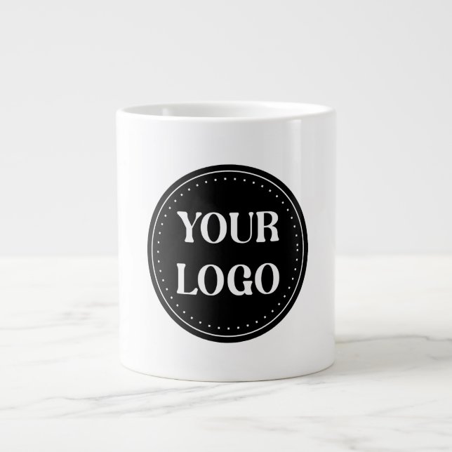 Sleek, contemporary, polished,& customisable large coffee mug (Front)