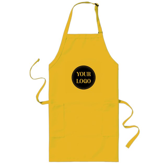 Sleek, contemporary, polished,& customisable long apron (Front)